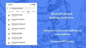 Instagram Hashtag SEO example for marketers